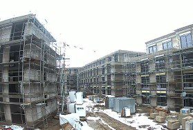 Aktueller Baufortschritt im Neubaugebiet „Neulandstraße“ in Bielefeld Theesen